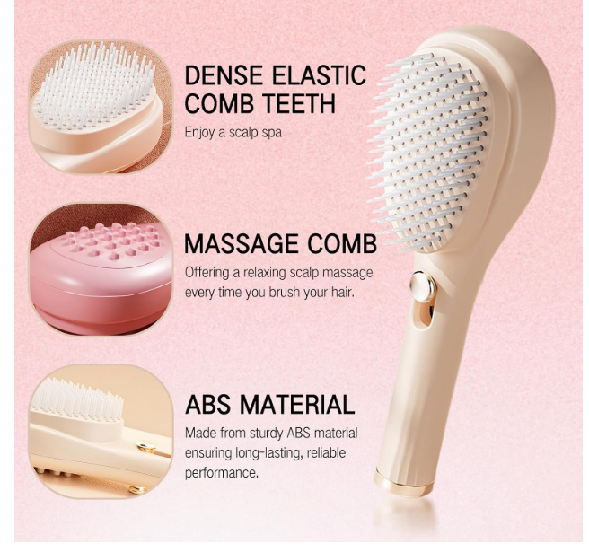 Auto-Cleanse Detangling Hairbrush and Massager™